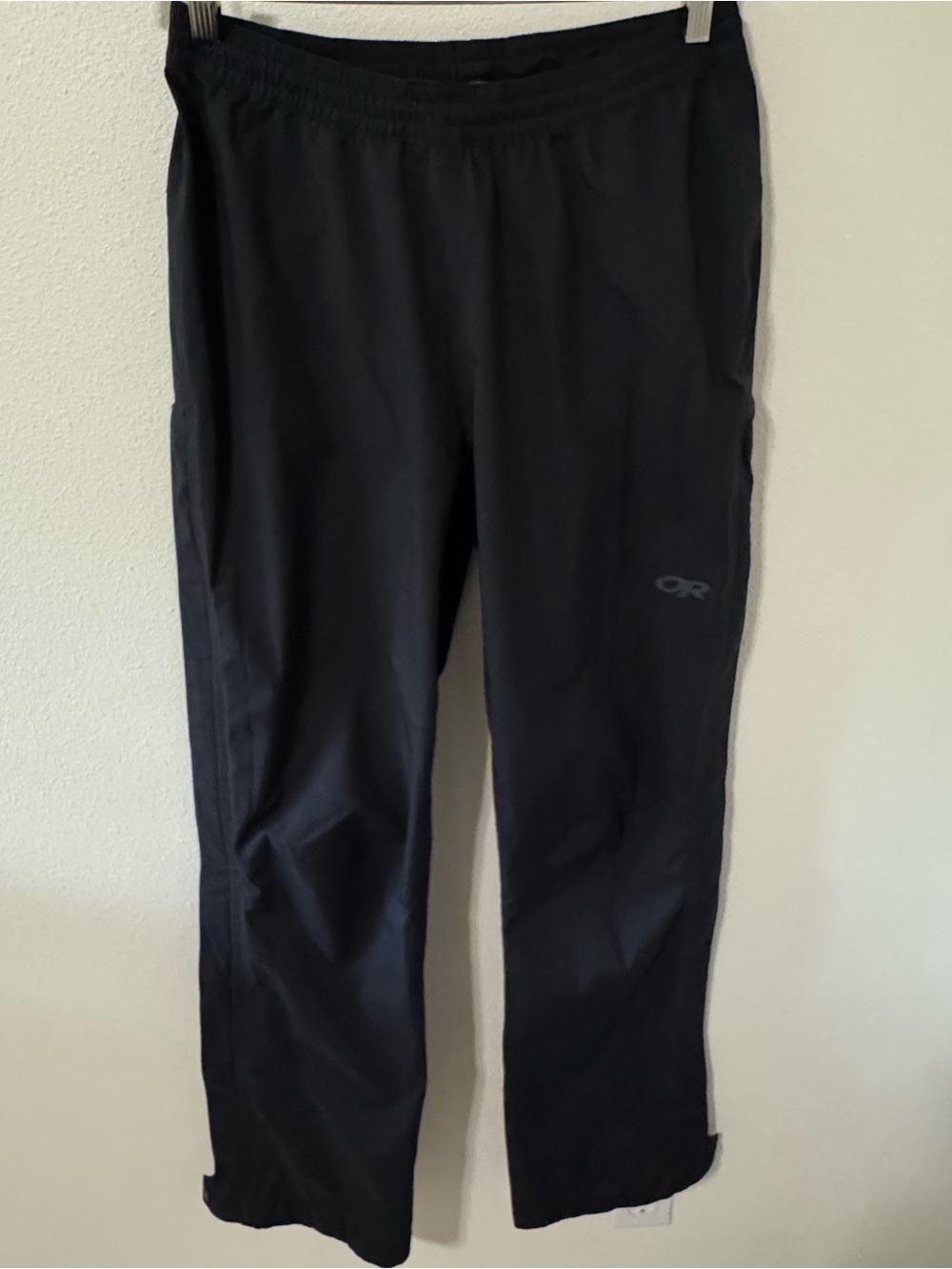 Outdoor Research Stormcraft Ascent Shell Pants Black Waterproof Side Zip-Medium